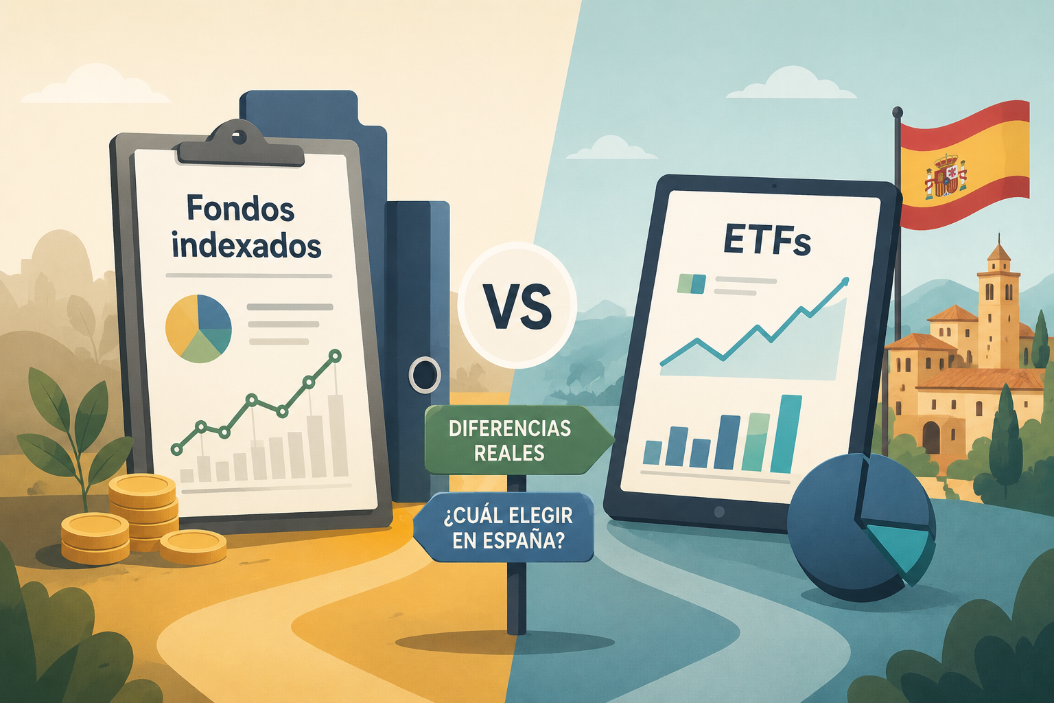 Fondos indexados vs ETFs: diferencias reales y cuál elegir en España