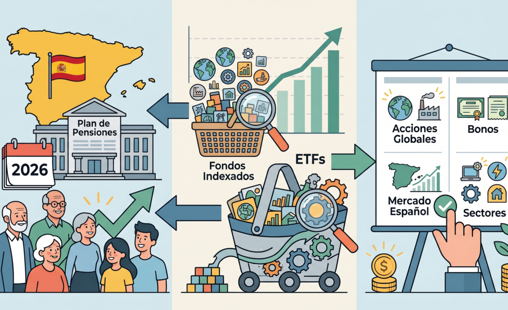 Ilustración sobre cómo elegir los índices de un plan de pensiones indexado