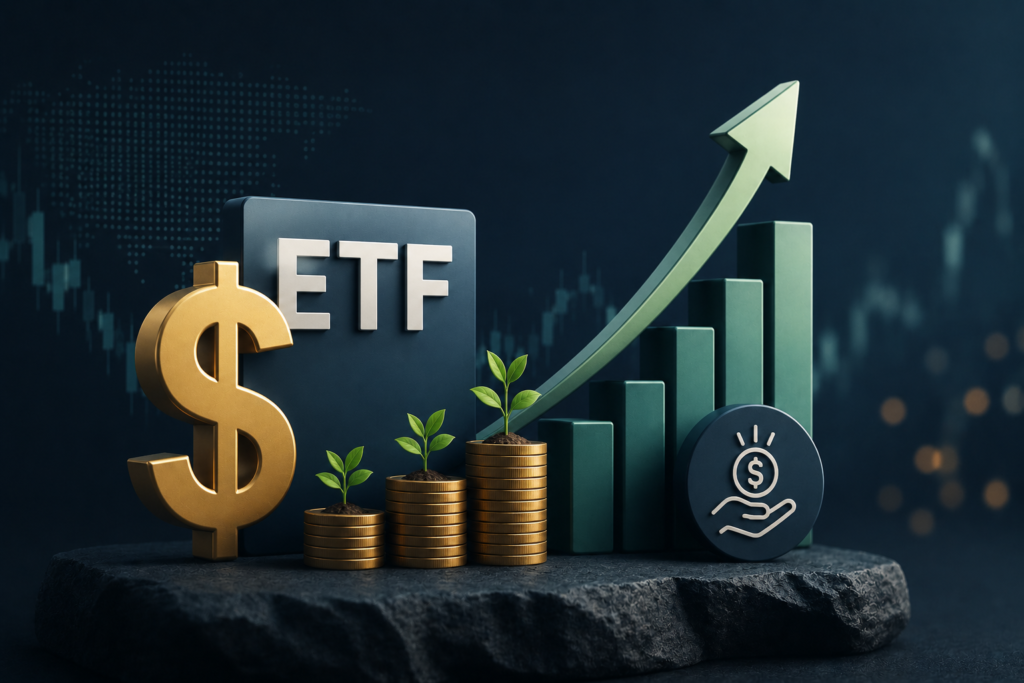 Ilustración sobre ETFs de dividendos para generar ingresos recurrentes