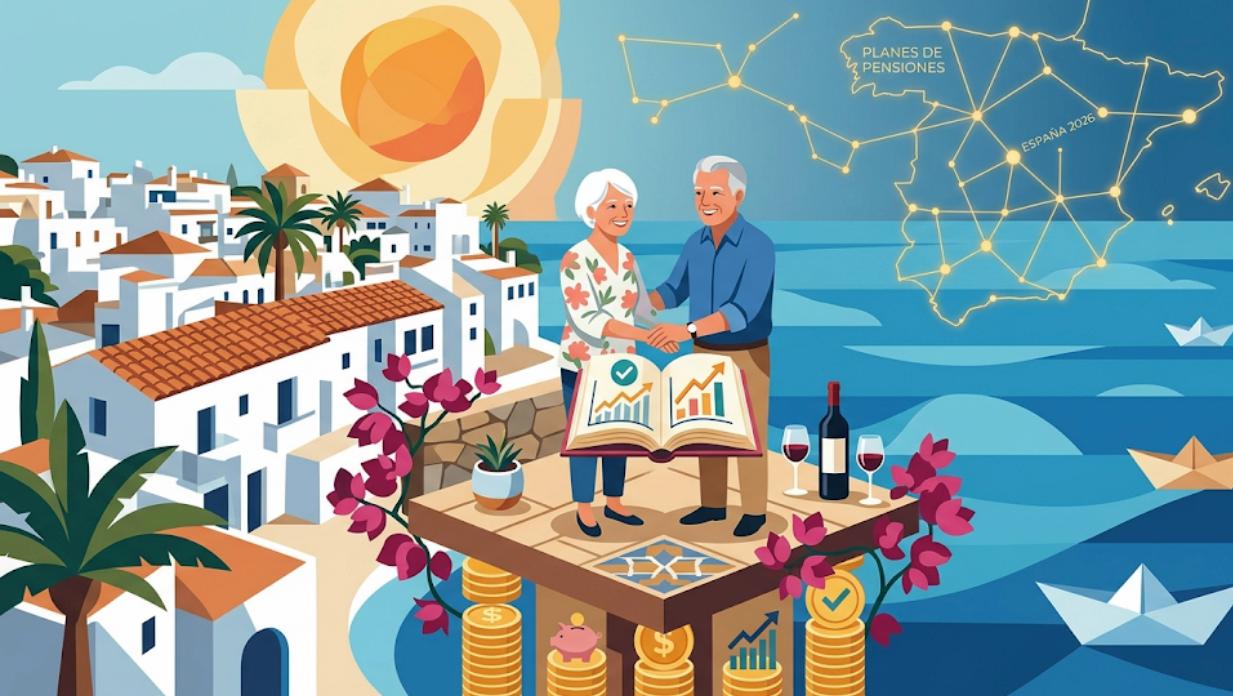 Ilustración sobre planes de pensiones en España